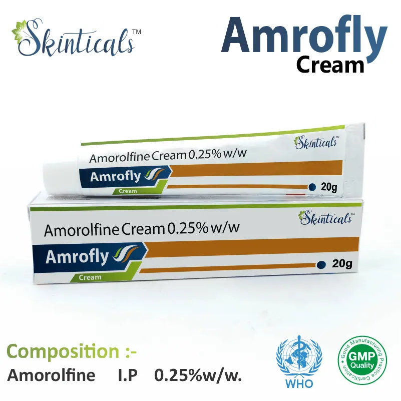Amorolfine I.P. 0.25% w/w Cream at best price in PCD Pharma Franchise for Skin Mycoses, Fungal Infections.